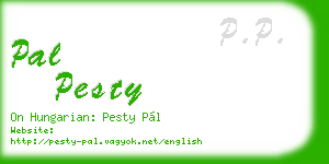 pal pesty business card